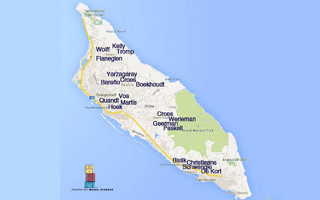 Conexion entre Famia y Districto na Aruba